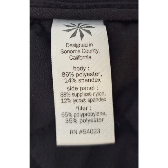 Athleta Vest Womens XS Puffer Black Full Zip Athletic‎ - Picture 5 of 6